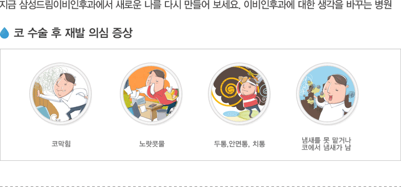 코 수술 후 재발 의심 증상